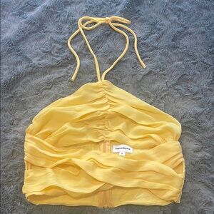 Superdown Yellow Halter Top